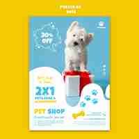 PSD gratuito plantilla de impresión de tienda de mascotas