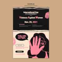 PSD gratuito plantilla para imprimir del día internacional para la eliminación de la violencia contra la mujer