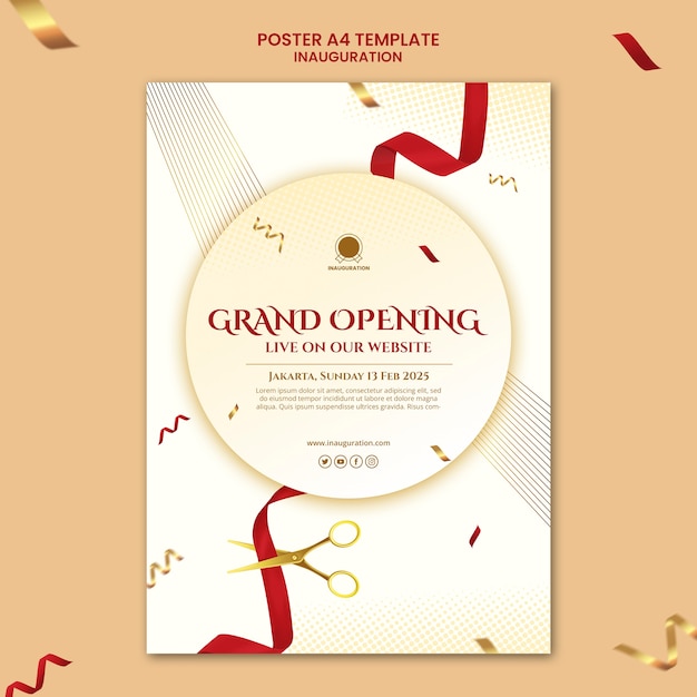 Plantilla de inauguración realista