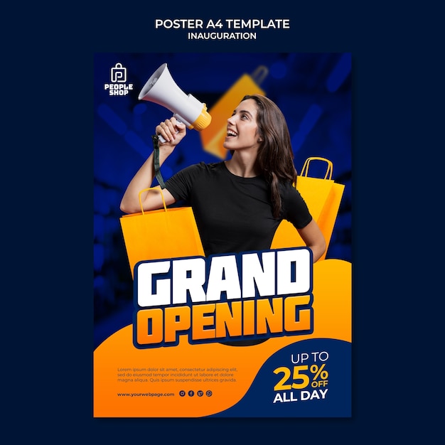 Plantilla de inauguración realista