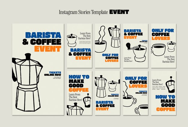 Plantilla incluso de café de diseño plano