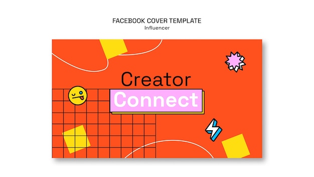 PSD gratuito plantilla de influencer de diseño plano