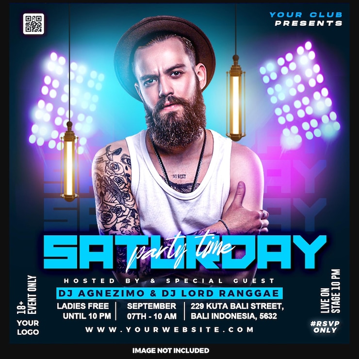 PSD gratuito plantilla de instagram para redes sociales de halloween night music party