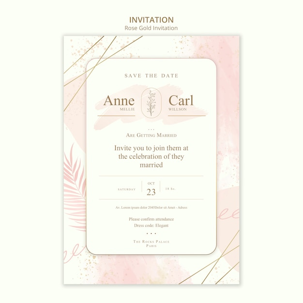 PSD de Invitacion Boda, +13.000 Plantillas PSD gratuitas de gran calidad  para descargar