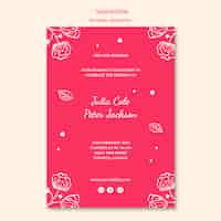 PSD gratuito plantilla de invitación de boda