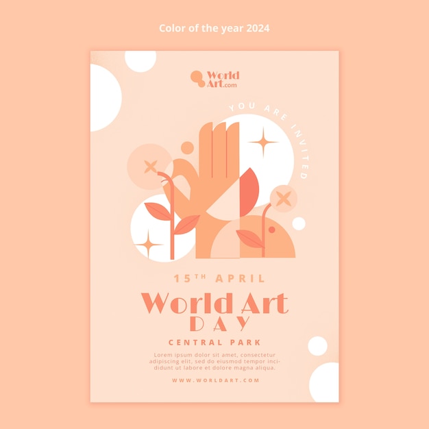 plantilla de invitación para la celebración del Día Mundial del Arte