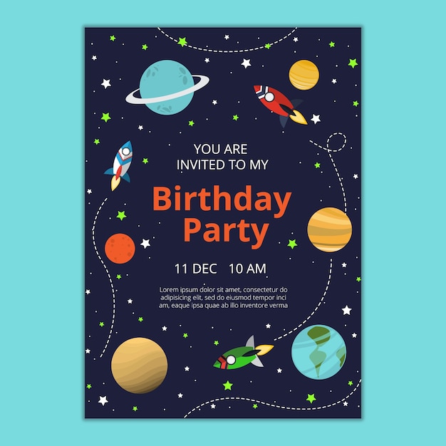 Plantilla de invitación de cumpleaños