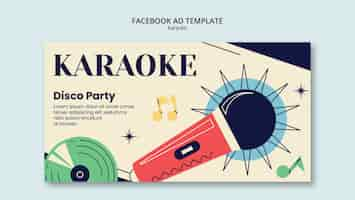 PSD gratuito plantilla de karaoke de diseño plano