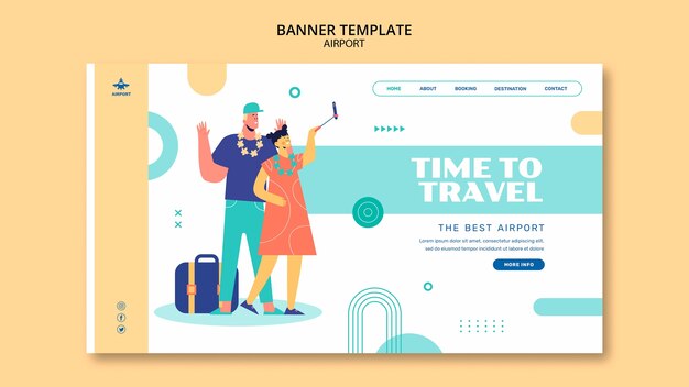 Plantilla de lanzamiento aéreo de diseño plano