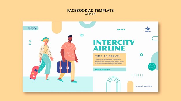 Plantilla de lanzamiento aéreo de diseño plano