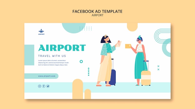 Plantilla de lanzamiento aéreo de diseño plano