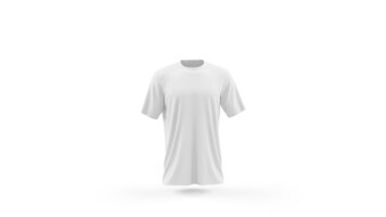 PSD gratuito plantilla de maqueta de camiseta blanca aislada, vista frontal