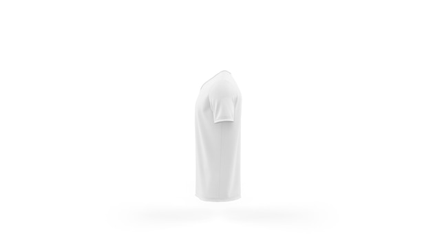 Plantilla de maqueta de camiseta blanca aislada, vista lateral