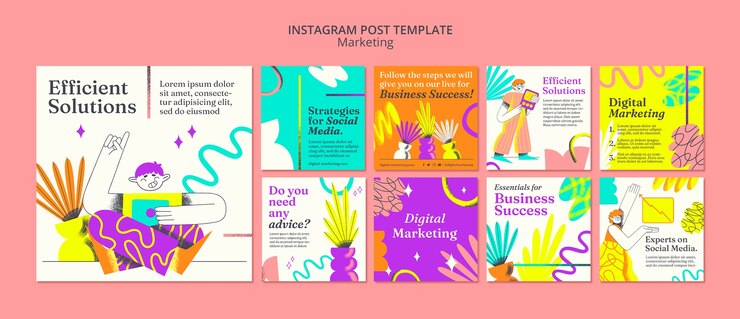 PSD gratuito plantilla de marketing de diseño plano