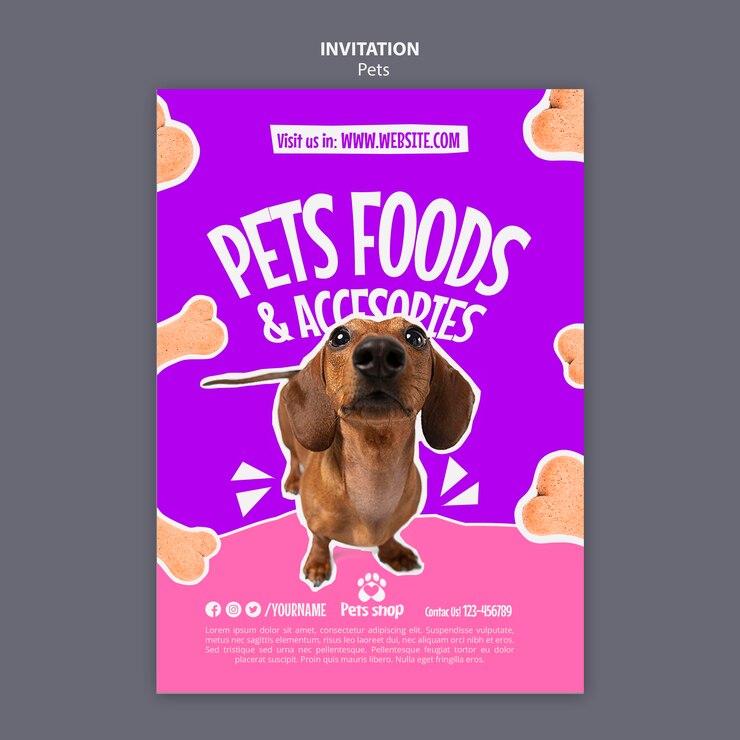 PSD gratuito plantilla de mascota de diseño plano