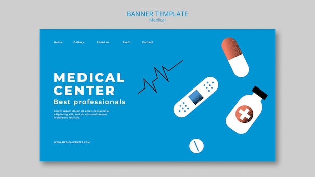 Plantilla médica de diseño plano