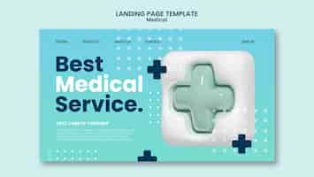 PSD gratuito plantilla médica de diseño plano