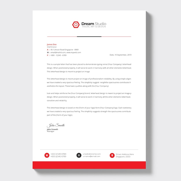 Plantilla de membrete comercial