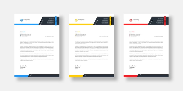 Plantilla de membrete de negocios moderno