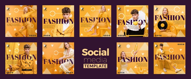 PSD gratuito plantilla de mensaje de redes sociales de moda