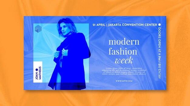 Plantilla de moda de diseño plano
