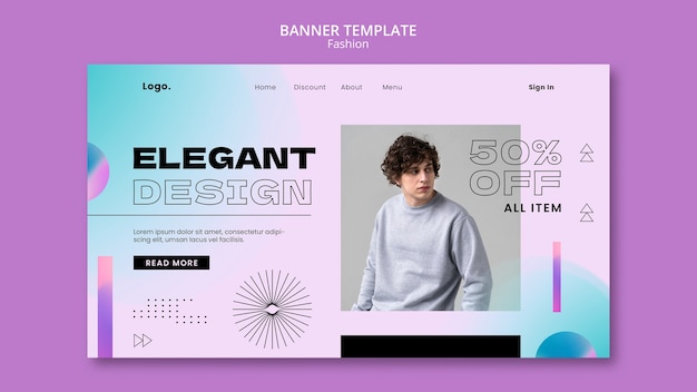 PSD gratuito plantilla de moda de diseño plano