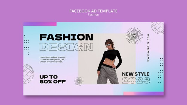 Plantilla de moda de diseño plano