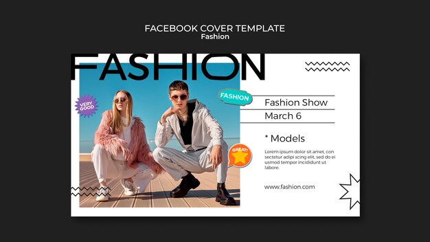 Plantilla de moda de diseño plano