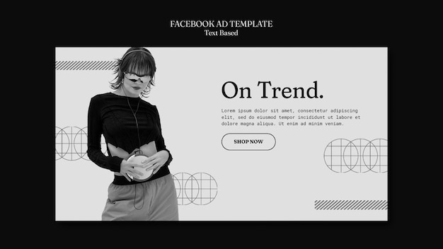 PSD gratuito plantilla de moda de diseño plano