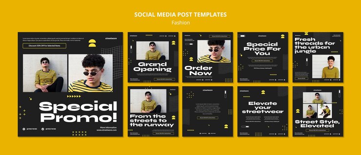 PSD gratuito plantilla de moda de diseño plano