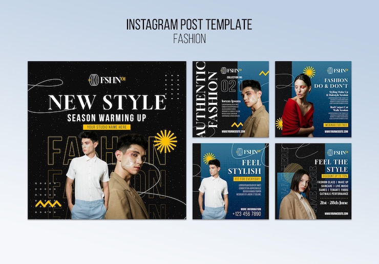 PSD gratuito plantilla de moda realista