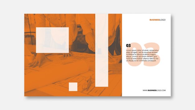 Plantilla moderna de banner de negocios con imagen