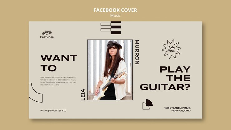 PSD gratuito plantilla de música de diseño plano