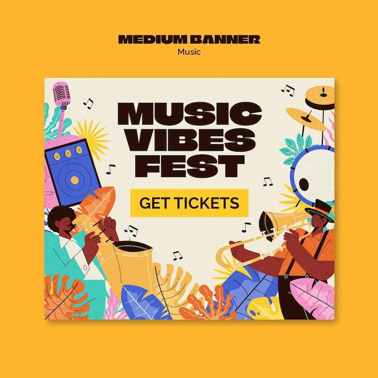 PSD gratuito plantilla de música en vivo
