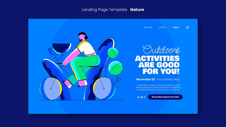 PSD gratuito plantilla de naturaleza de diseño plano
