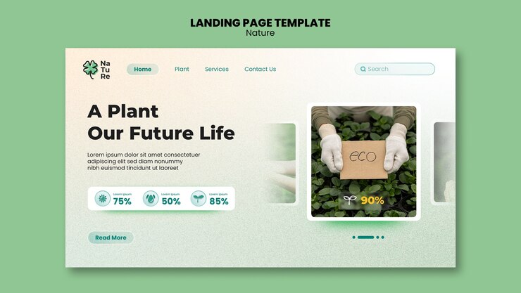 PSD gratuito plantilla de naturaleza de diseño plano