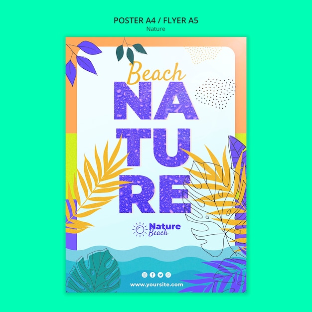 Plantilla de naturaleza de diseño plano