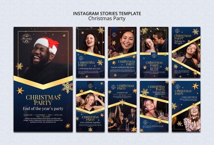PSD gratuito plantilla de navidad de diseño plano