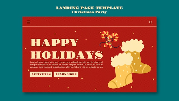Plantilla de navidad de diseño plano