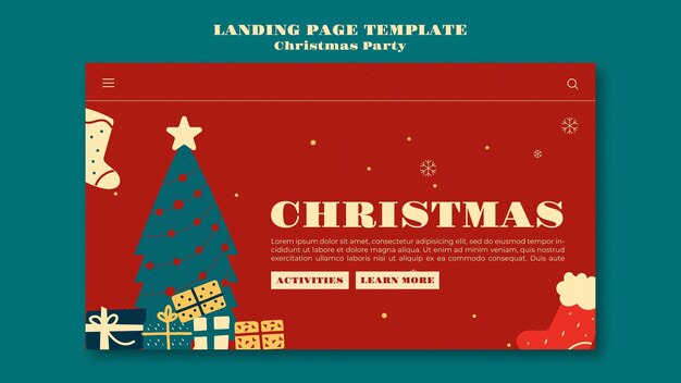 Plantilla de navidad de diseño plano