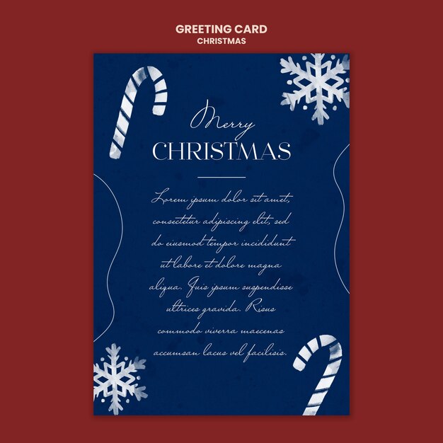 Plantilla de navidad de diseño plano