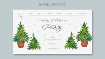 PSD gratuito plantilla de navidad de diseño plano