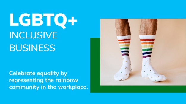 PSD gratuito plantilla de negocio inclusivo lgbtq + psd banner de blog de celebración del mes del orgullo gay