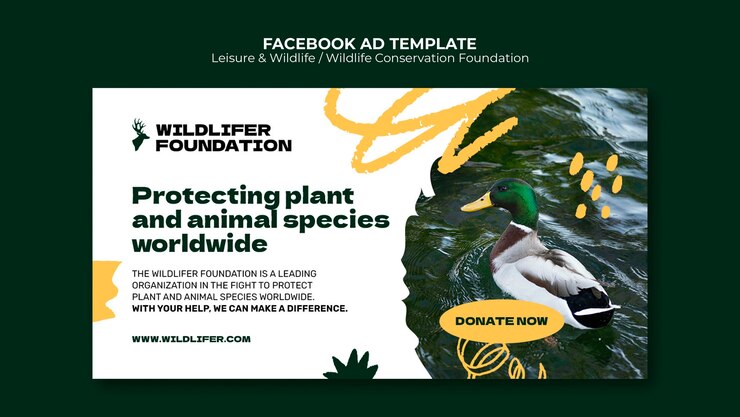 PSD gratuito plantilla de ocio y vida salvaje de diseño plano