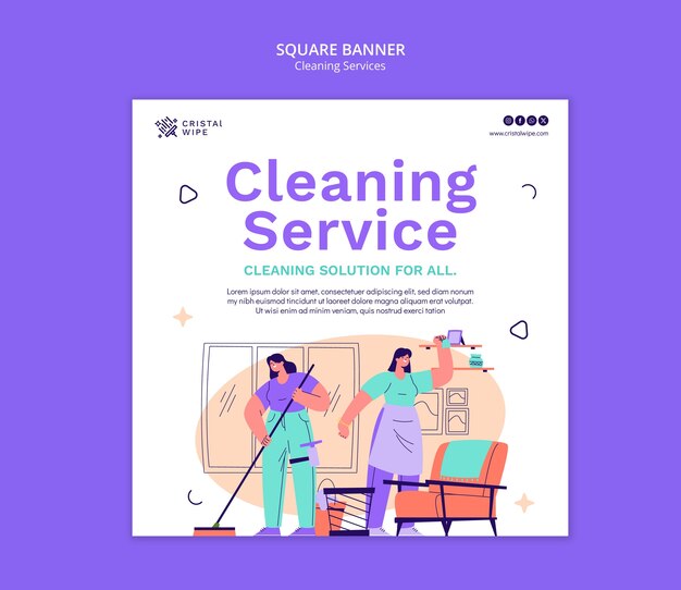 plantilla de oferta de servicios de limpieza