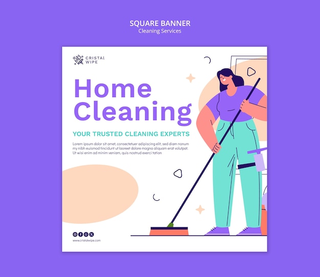 plantilla de oferta de servicios de limpieza