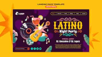 PSD gratuito plantilla de página de aterrizaje de la fiesta latina