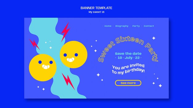 Plantilla de página de destino de celebración de dulces 16