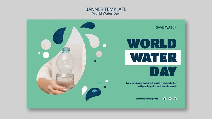 PSD gratuito plantilla de página de destino del día mundial del agua