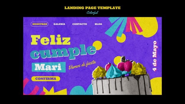 Plantilla de página de destino de entretenimiento de fiesta